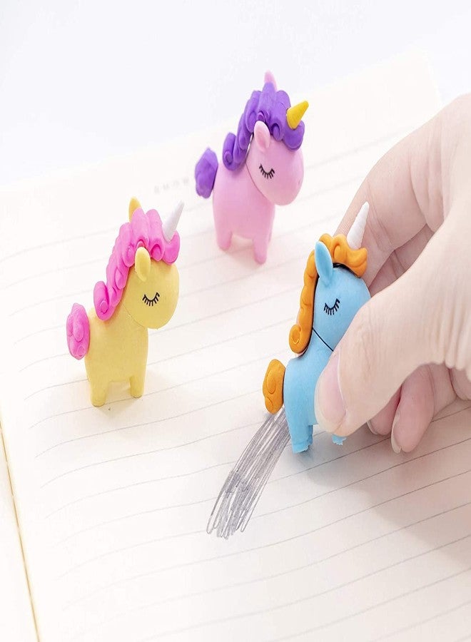 BREEPREE 24 Piece Unicorn Erasers Stationery Birthday Party Return Gifts for Kids Boys and Girls - Image 4